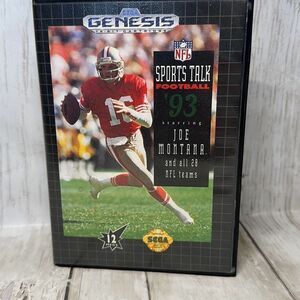 Sports Talk 93 NFL Football Joe Montana  1993 Sega Genesis Case Game and Manual